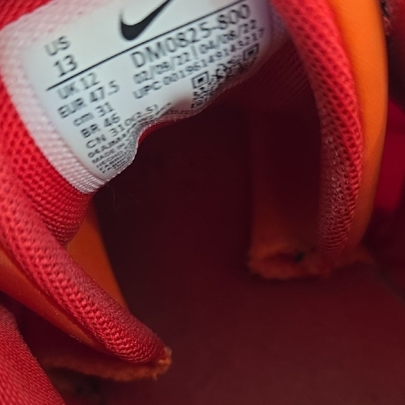 Nike Giannis Immortality 2 Men's Orange and Black Athletic Shoes Size 13 - Picture 8 of 9